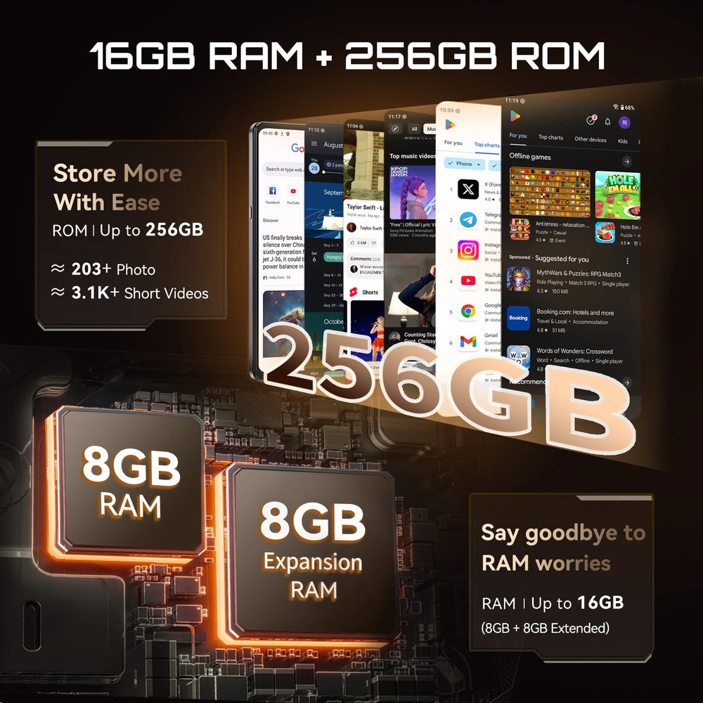 Cubot X100 5G Smartphone - Android 15, Dimensity 7025, 6.88" Screen, 16GB RAM + 256GB ROM, 64MP Camera
