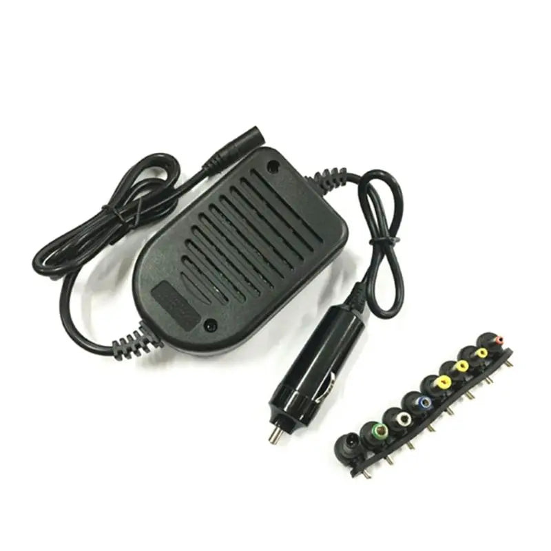 DC 80W Universal Car Laptop Charger - Multi-Tip Power Supply Adapter for Notebook