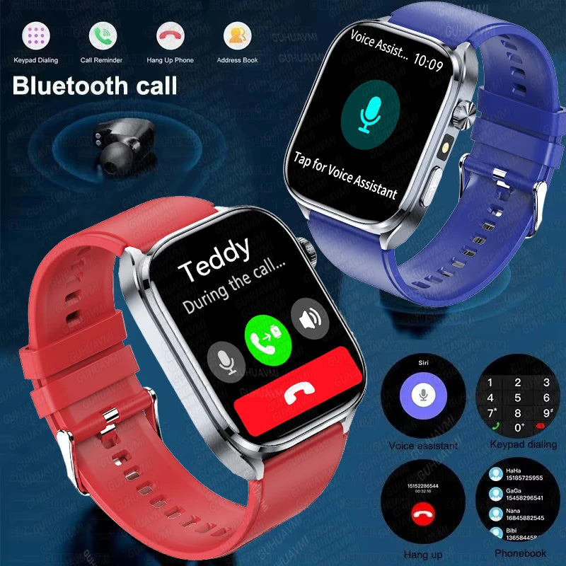 ECG Wellness Smartwatch - 2.0" AMOLED Bluetooth Calling Health Tracker