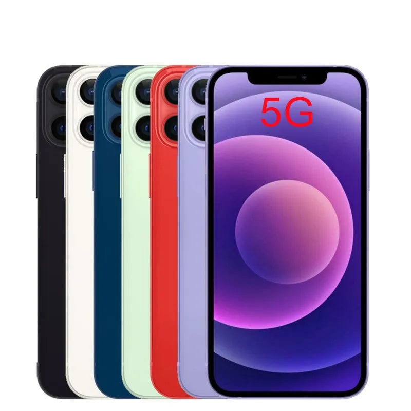 Apple iPhone 12 Mini Unlocked Smartphone - 5.4" OLED, A14 Chip, Face ID, NFC, 5G, Up to 256GB