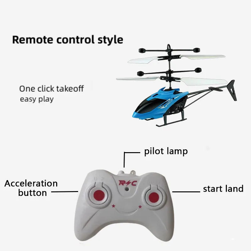 Mini RC Helicopter Aircraft - Infrared Gesture Sensing, Remote Control Airplane, Children Flying Toy
