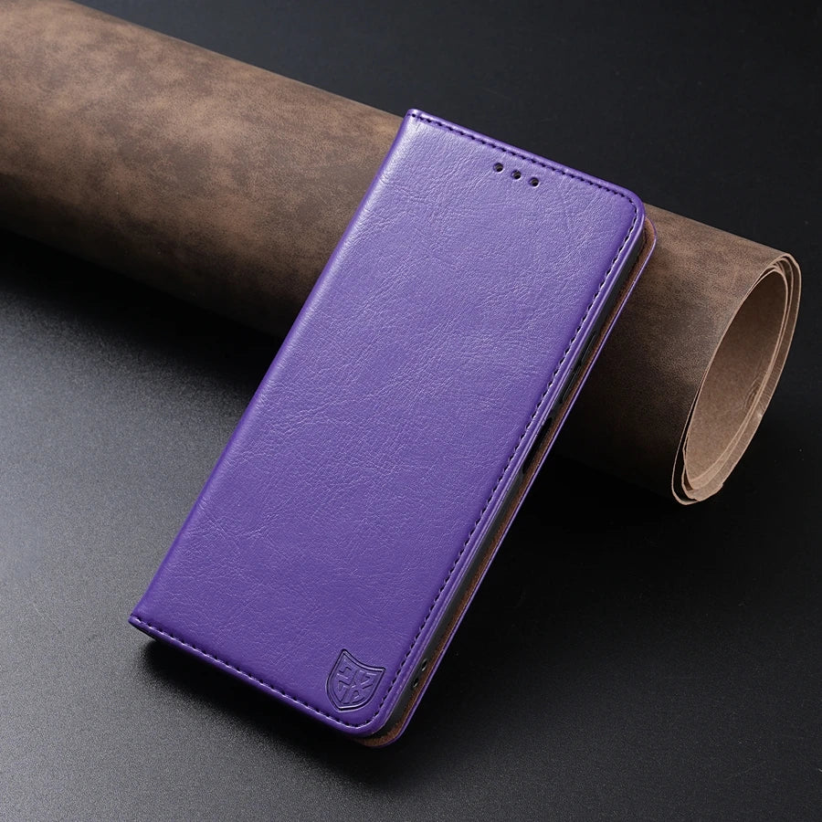Magnetic Wallet Leather Case for Xiaomi Redmi Note 12 Pro/11/10S - Card Holder, Skin-Friendly Flip Cover