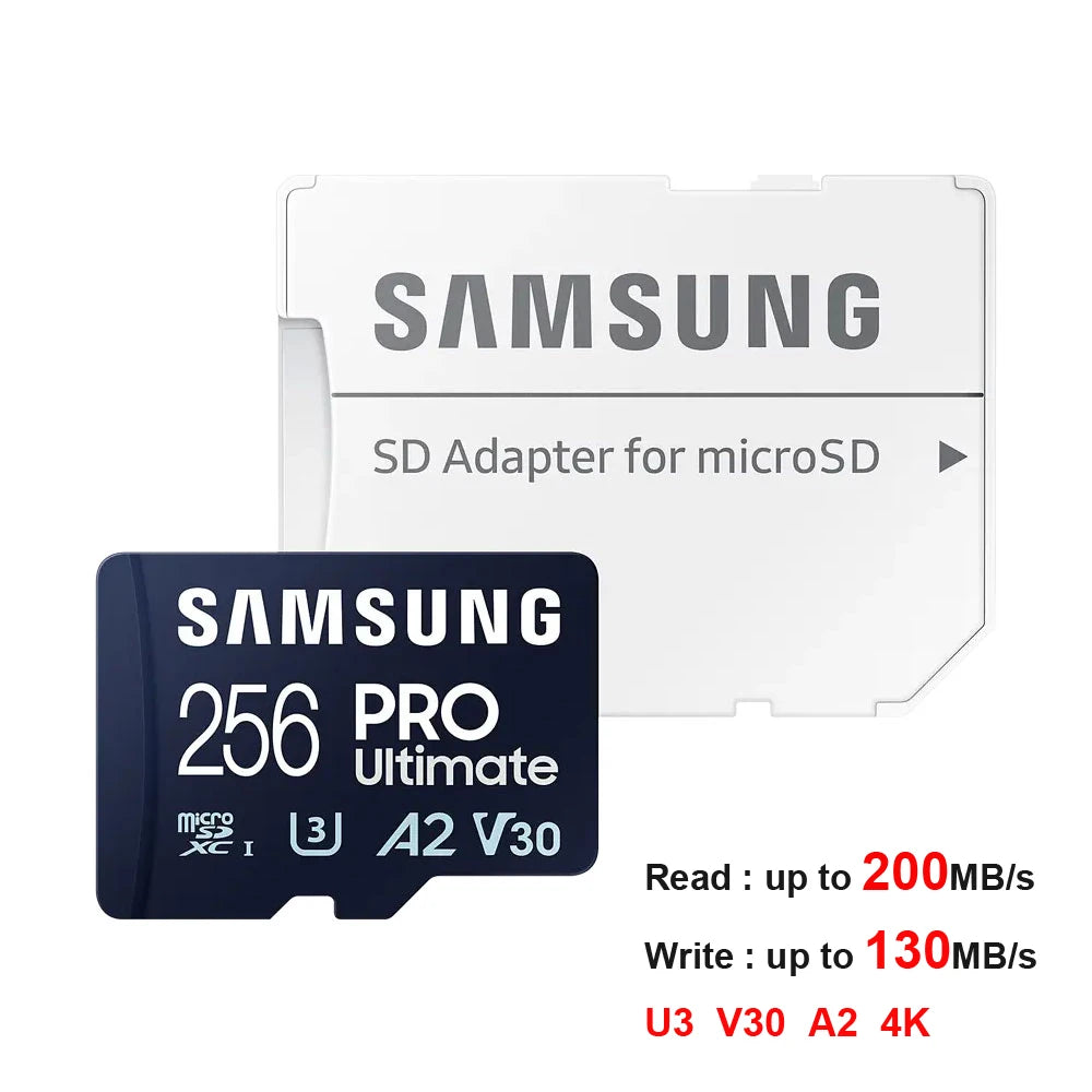 Samsung MicroSD Card EVO Plus/PRO Plus/PRO Ultimate - Class 10, U3, 4K UHD Video
