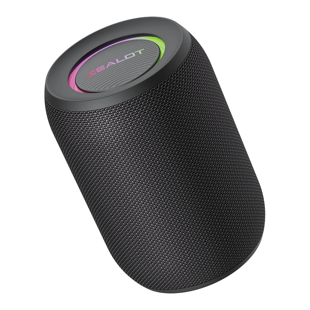 Zealot S32 Pro Outdoor Bluetooth Speaker - Powerful Bass Subwoofer, LED Light, Waterproof, Wireless