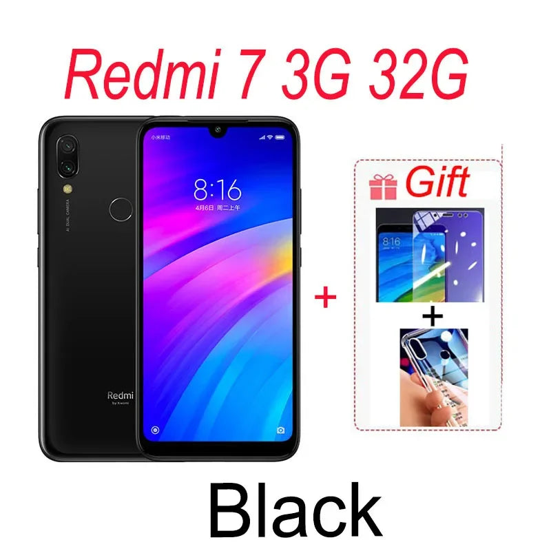 Xiaomi Redmi 7 Smartphone Global ROM - 4GB RAM + 64GB, 6.81" Display, 4000mAh, Fingerprint Sensor