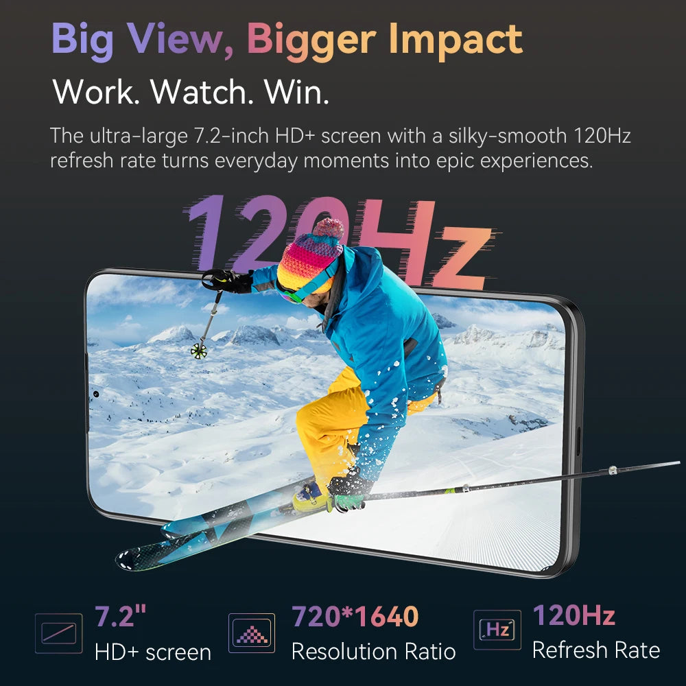 Cubot Note 60 Smartphone - Android 15, 7.2" 120Hz Display, 16GB RAM + 128GB ROM, 48MP Camera, 7000mAh