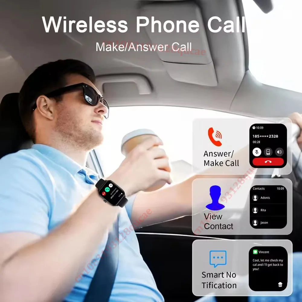Bluetooth Calling Smartwatch - 2.01" Color Screen Fitness Tracker