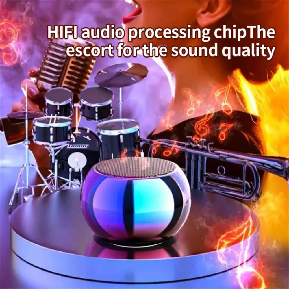 Portable Metal Subwoofer Bluetooth Speaker - Heavy Bass, Steel Gun Design, Wireless, Outdoor & Home