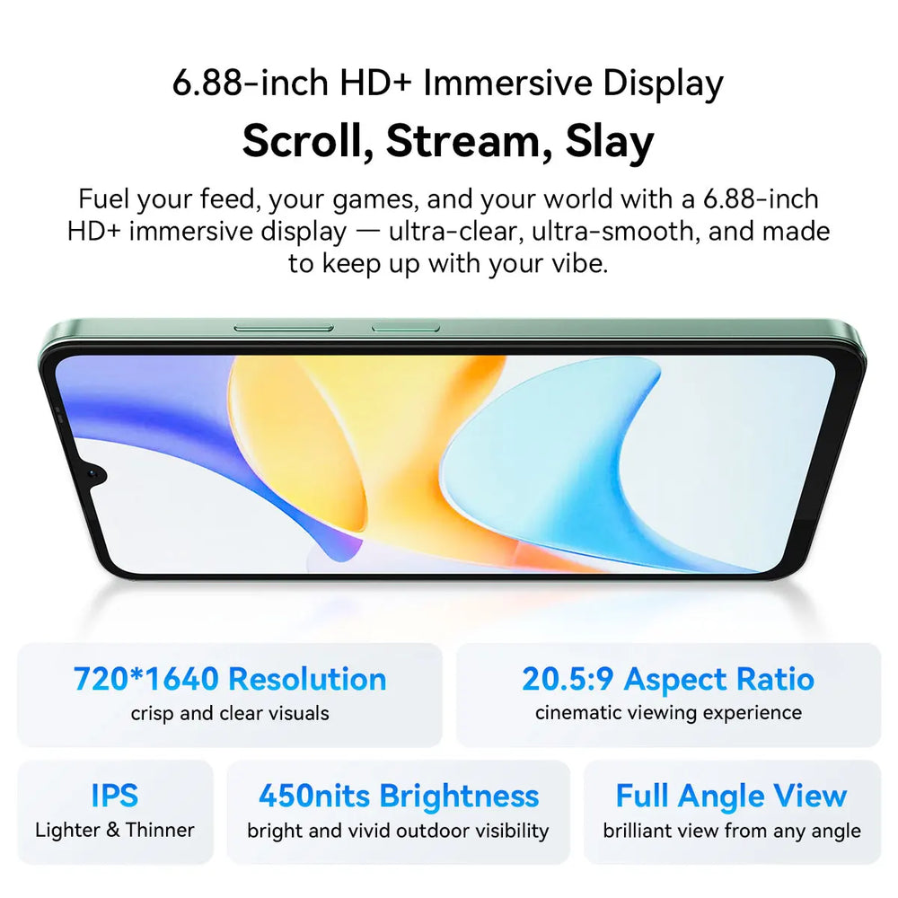 Blackview SHARK 6 5G Smartphone - Android 15, 6.88" 120Hz Display, 8GB RAM + 128GB ROM, 5000mAh Battery