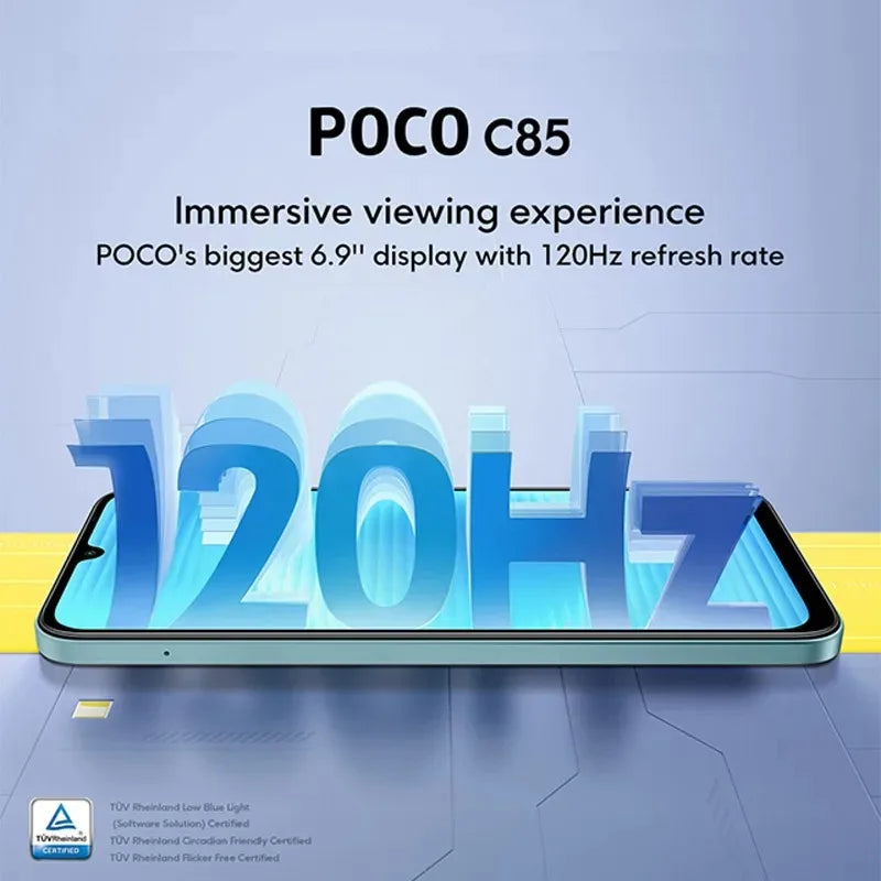 POCO C85 Global Smartphone - 6.9" 120Hz Display, 6000mAh, 50MP Camera