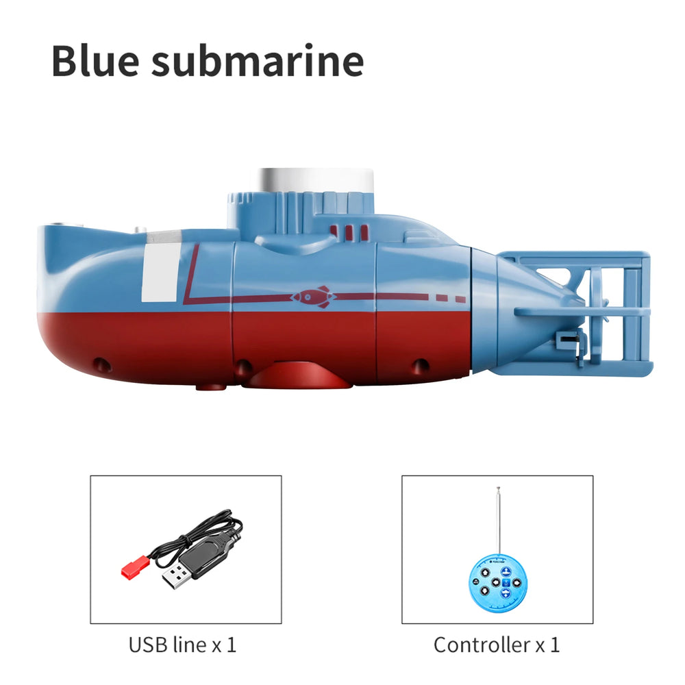 Mini RC Submarine - 0.1m/s Speed, Waterproof Diving Toy, Remote Control, Simulation Model, Kids Gift