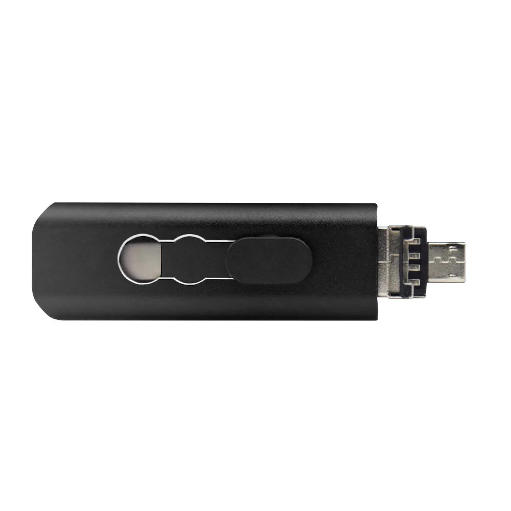 3-in-1 Metal OTG USB Flash Drive - USB 2.0, Type-C, Micro USB, 8GB to 128GB