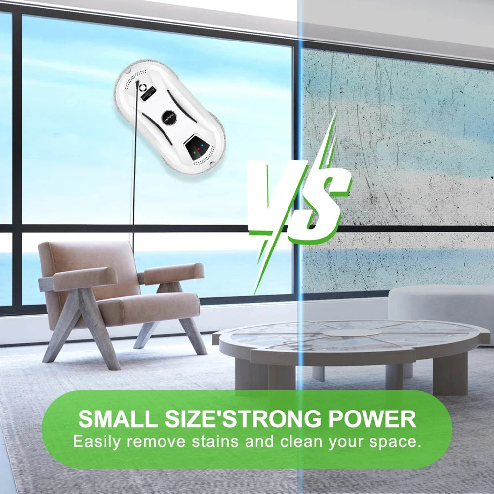 PuRuiKai Window Cleaning Robot - High Suction, Anti-Fall Safety, Remote Control