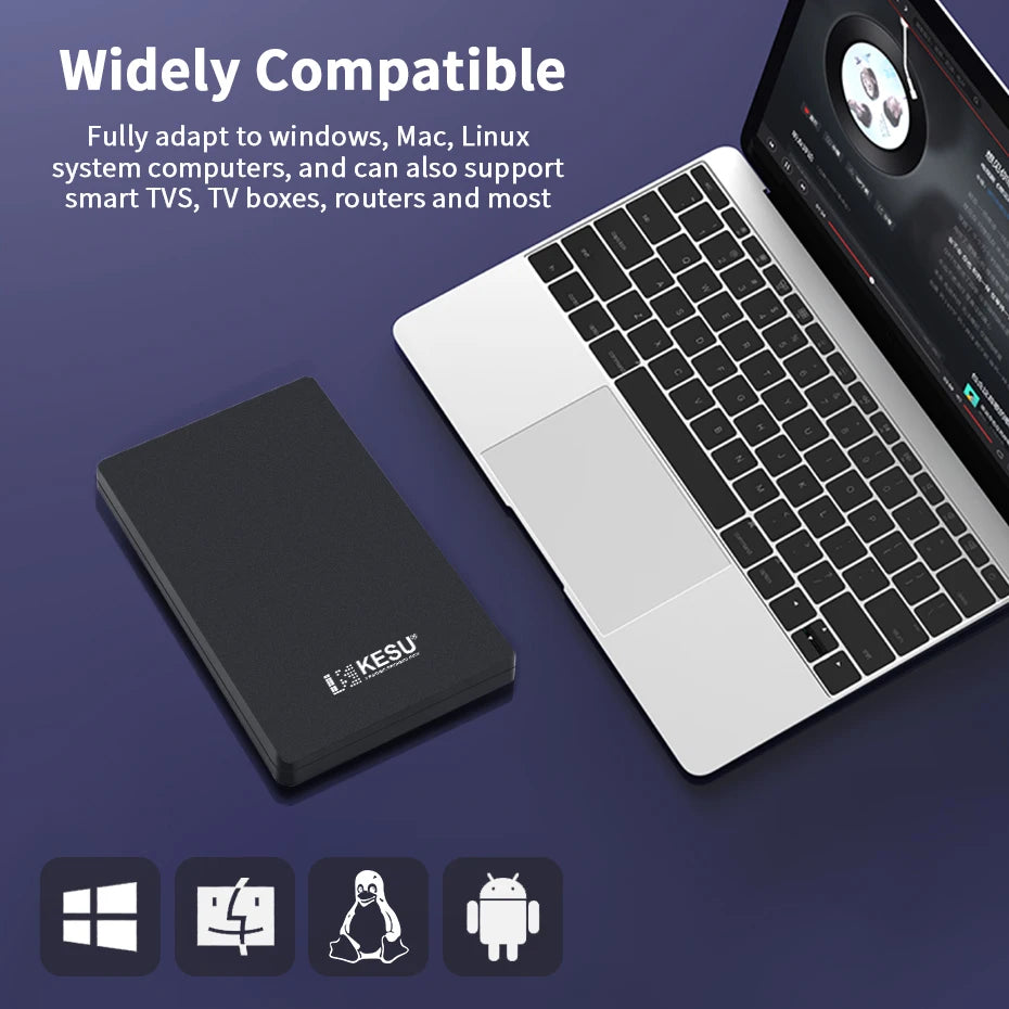 KESU 2.5" Portable External Hard Drive USB 3.0 - 500GB to 2TB, PS4/PC/Laptop Compatible