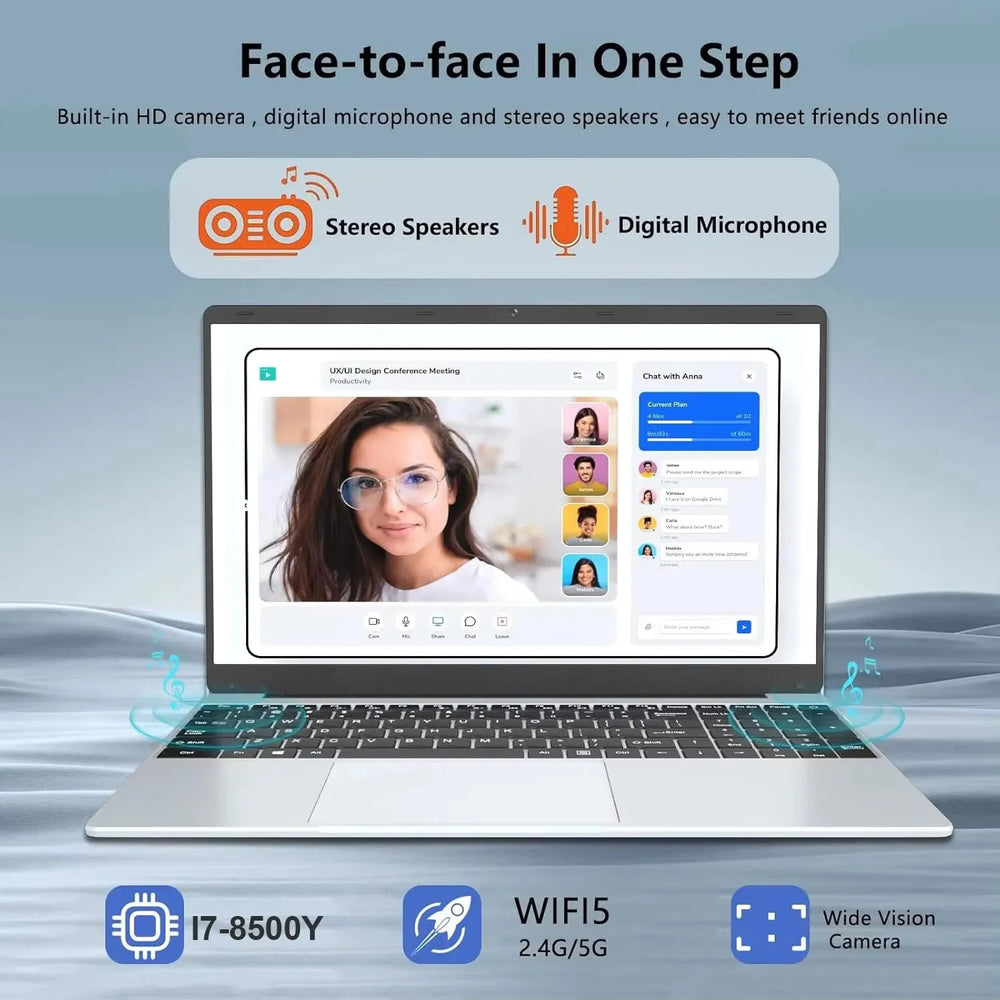 15.6" Laptop - Intel Core i7-8500Y, 16 GB, 1TB SSD, Windows 11