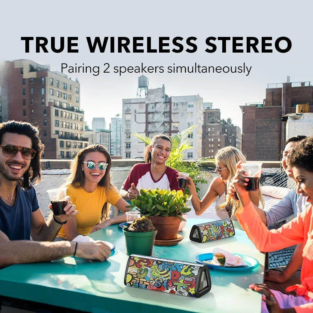 Mifa A10+ Portable Bluetooth Speaker - 20W, 360° Stereo Sound, IPX7 Waterproof, Bluetooth 5.0, 24-Hour