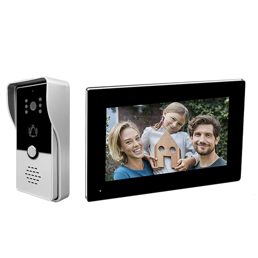7-Inch Video Intercom System Indoor Monitor - Visual Doorphone Camera, Home Security Kit