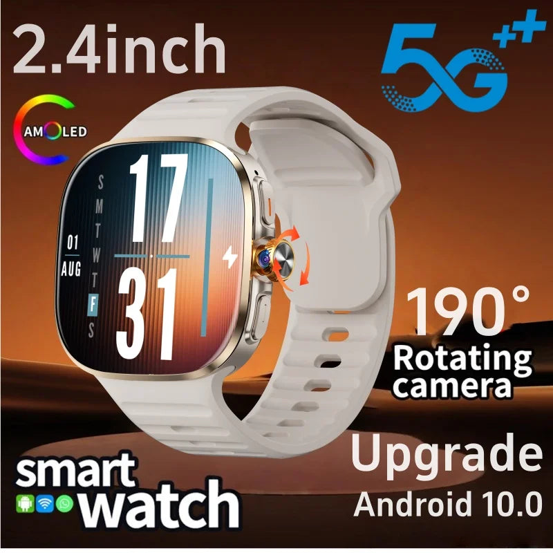 M99 5G Smartwatch - 2.4" AMOLED Display, Rotating Camera, GPS & NFC
