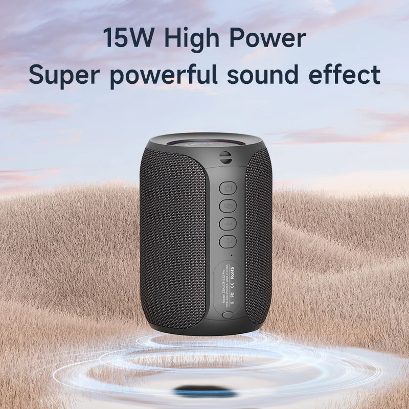 Zealot S32 Pro Outdoor Bluetooth Speaker - Powerful Bass Subwoofer, LED Light, Waterproof, Wireless
