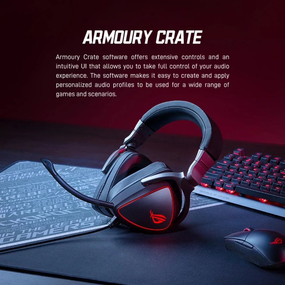 ASUS ROG Delta RGB Gaming Headset - 7.1 Surround, Noise-Reducing Mic
