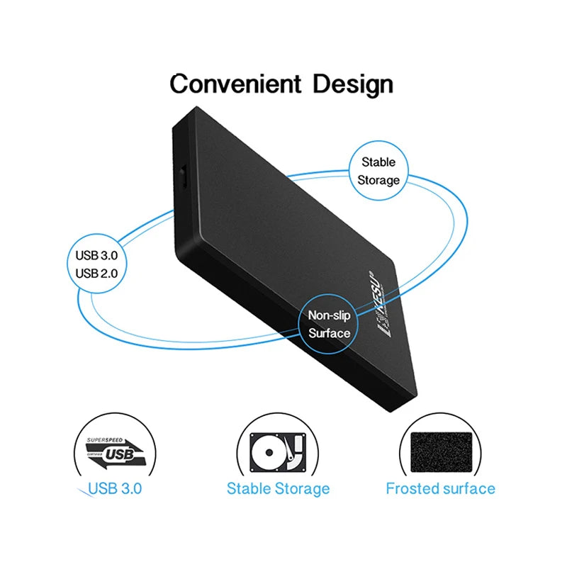 KESU 2.5" Portable External Hard Drive USB 3.0 - 500GB to 2TB, PS4/PC/Laptop Compatible