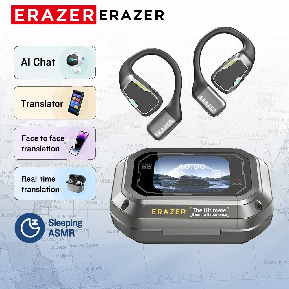Erazer XP6 AI Wireless Earphones - App EQ, Sleep-Ready Comfort, Travel Audio