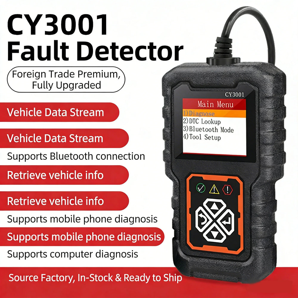 CY3001 Car OBD2 Scanner Diagnostic Tool - Fault Code Reader, Voltage Tester