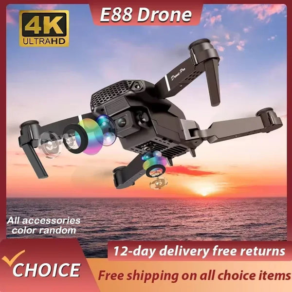 2024 E88 Pro 4K RC Drone - 1080P Wide Angle, WiFi FPV, Height Hold, Foldable