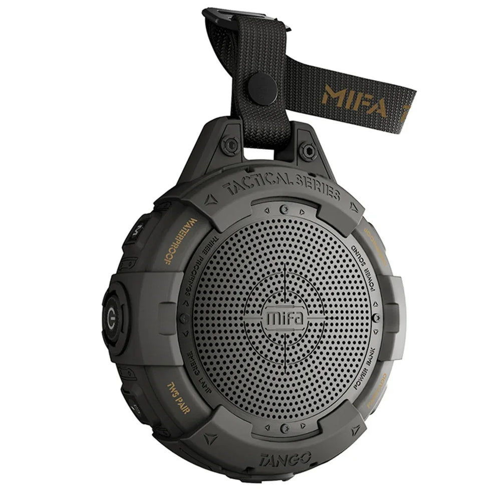 Mifa Tango Portable Bluetooth Speaker - IP67 Waterproof, Flashlight, 25-Hour Playtime, Bold Bass