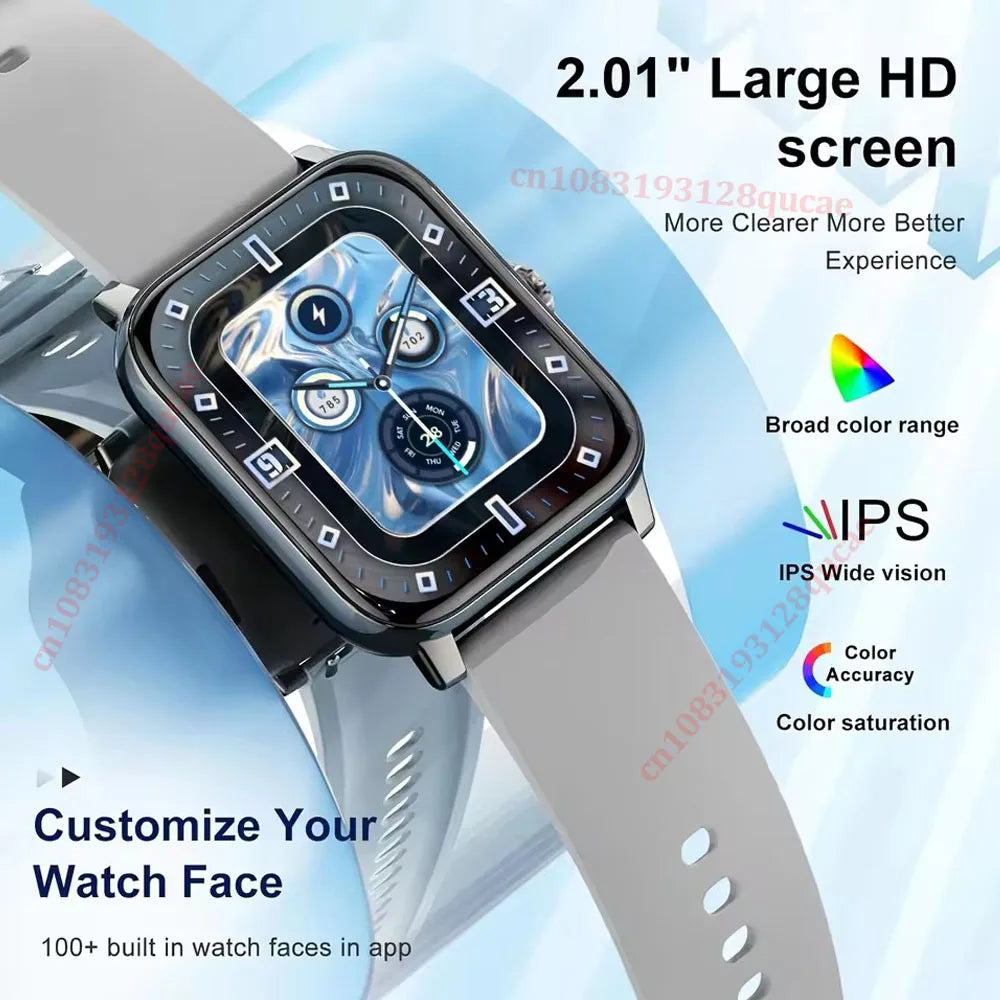 Bluetooth Calling Smartwatch - 2.01" Color Screen Fitness Tracker