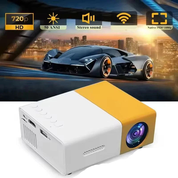 YG300 Mini LED Portable Projector - HD 1080P Support, USB, Ultra-Clear, Outdoor & Mobile, Kids Projector
